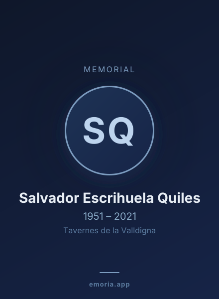 Memorial portrait of Salvador Escrihuela Quiles