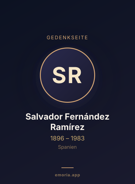 Gedenkportrait von Salvador Fernández Ramírez
