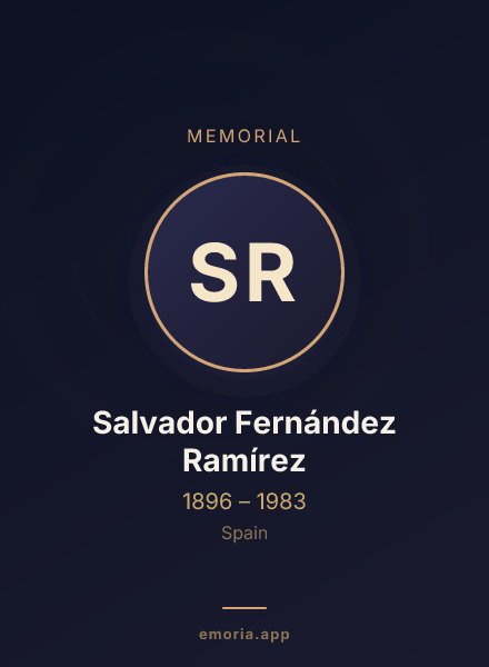 Memorial portrait of Salvador Fernández Ramírez