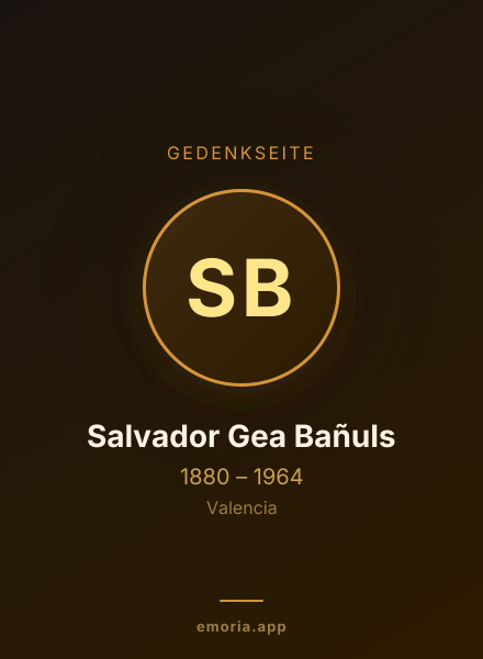 Gedenkportrait von Salvador Gea Bañuls
