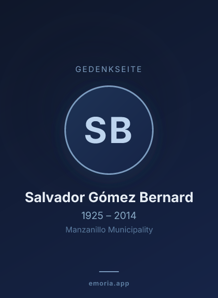 Gedenkportrait von Salvador Gómez Bernard