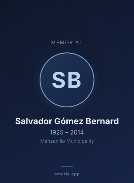 Memorial portrait of Salvador Gómez Bernard