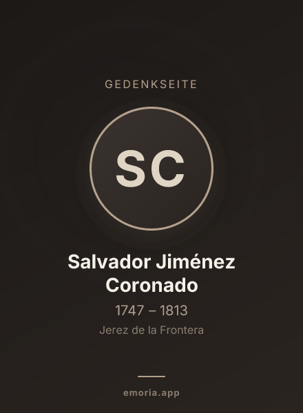 Gedenkportrait von Salvador Jiménez Coronado