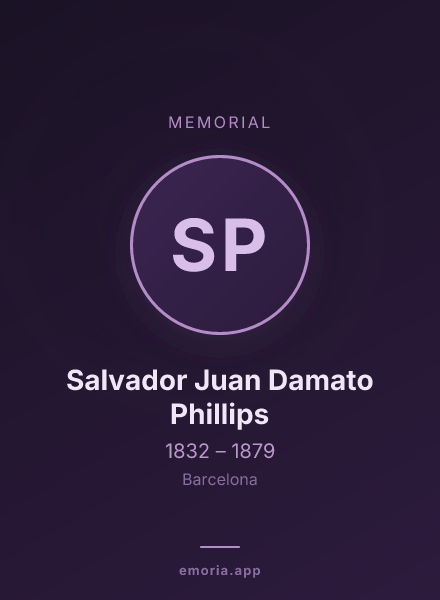 Memorial portrait of Salvador Juan Damato Phillips