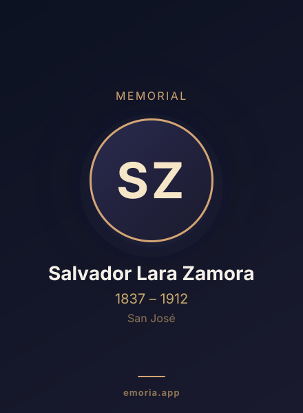 Memorial portrait of Salvador Lara Zamora