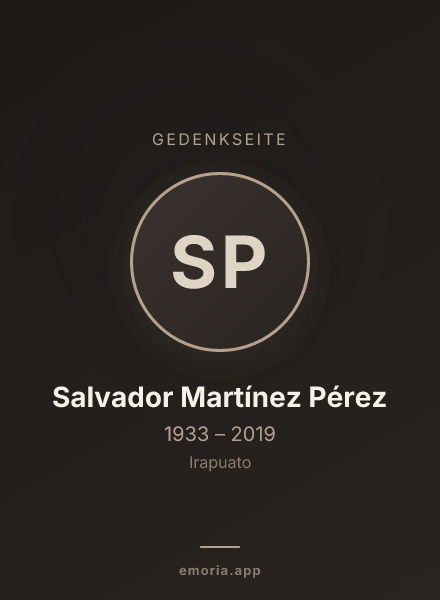 Gedenkportrait von Salvador Martínez Pérez
