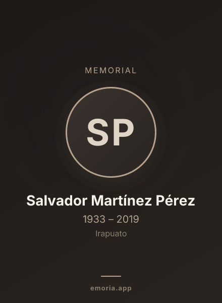Memorial portrait of Salvador Martínez Pérez