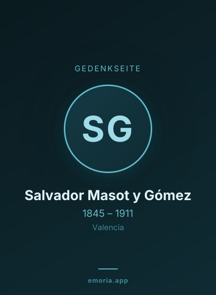 Gedenkportrait von Salvador Masot y Gómez