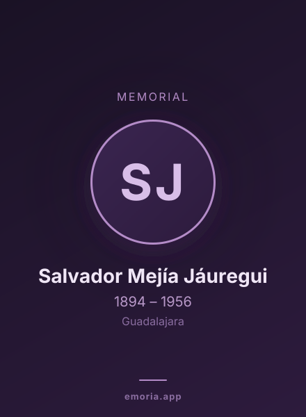 Memorial portrait of Salvador Mejía Jáuregui