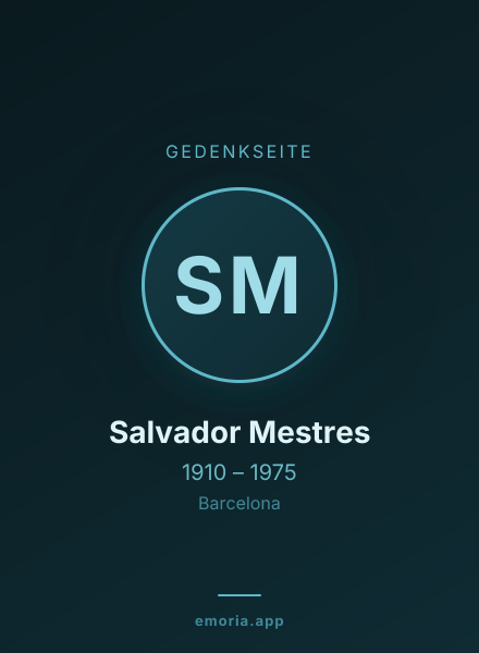 Gedenkportrait von Salvador Mestres