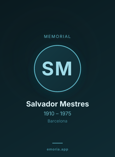Memorial portrait of Salvador Mestres