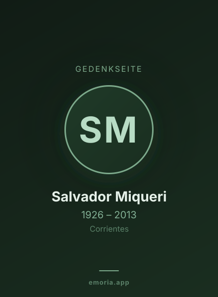 Gedenkportrait von Salvador Miqueri