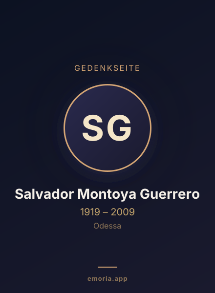 Gedenkportrait von Salvador Montoya Guerrero