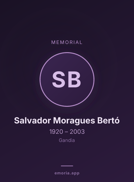 Memorial portrait of Salvador Moragues Bertó