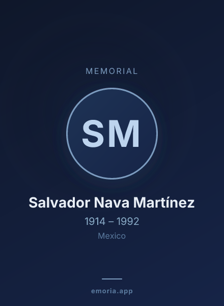 Memorial portrait of Salvador Nava Martínez