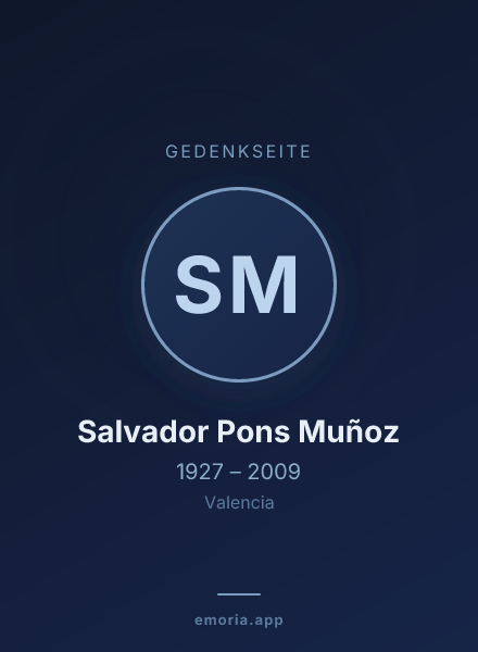 Gedenkportrait von Salvador Pons Muñoz