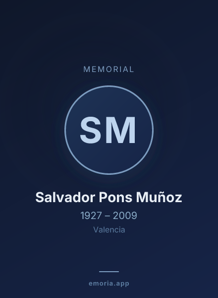 Memorial portrait of Salvador Pons Muñoz