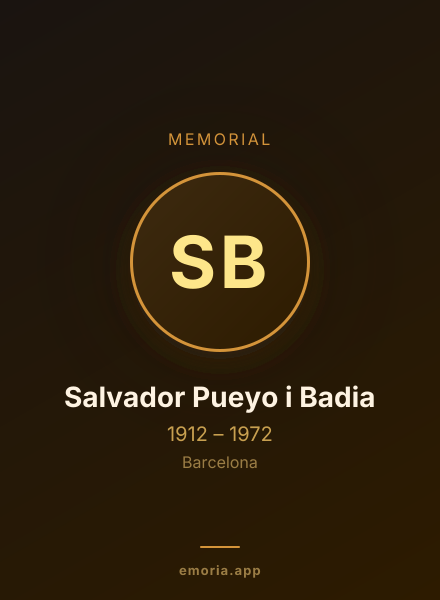 Memorial portrait of Salvador Pueyo i Badia