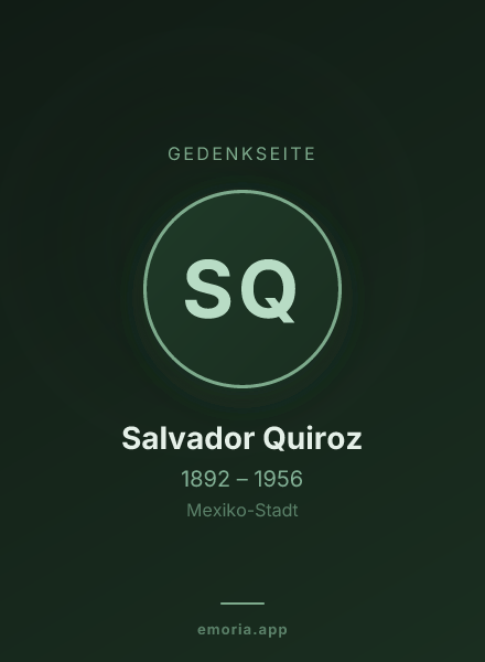 Gedenkportrait von Salvador Quiroz