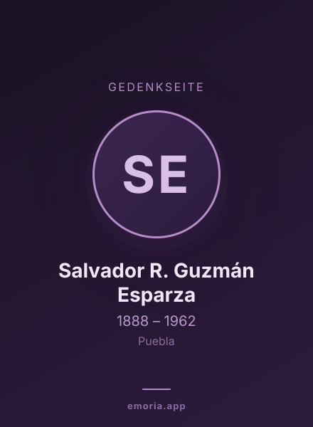 Gedenkportrait von Salvador R. Guzmán Esparza