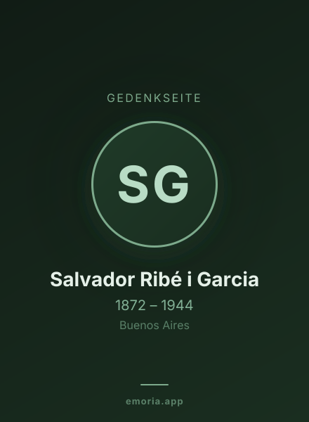 Gedenkportrait von Salvador Ribé i Garcia