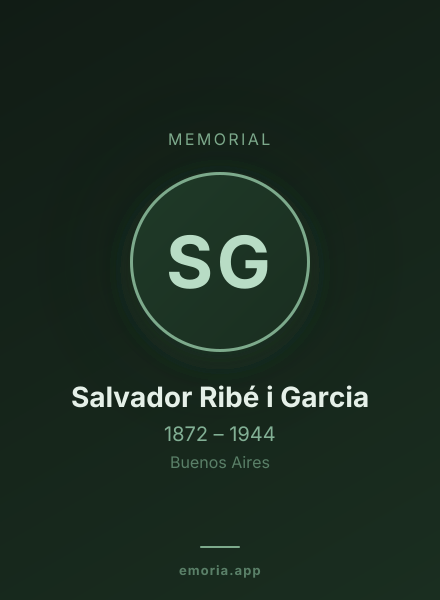 Memorial portrait of Salvador Ribé i Garcia