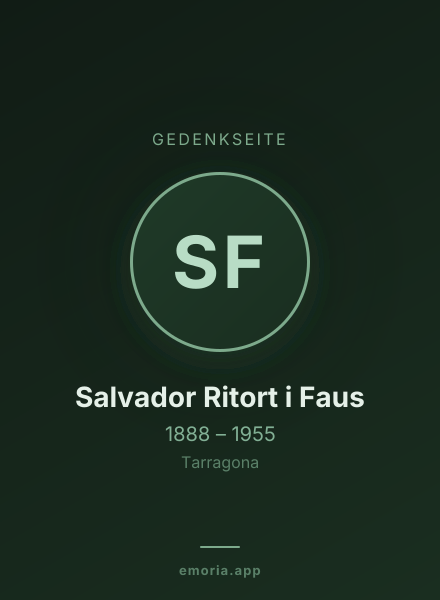Gedenkportrait von Salvador Ritort i Faus