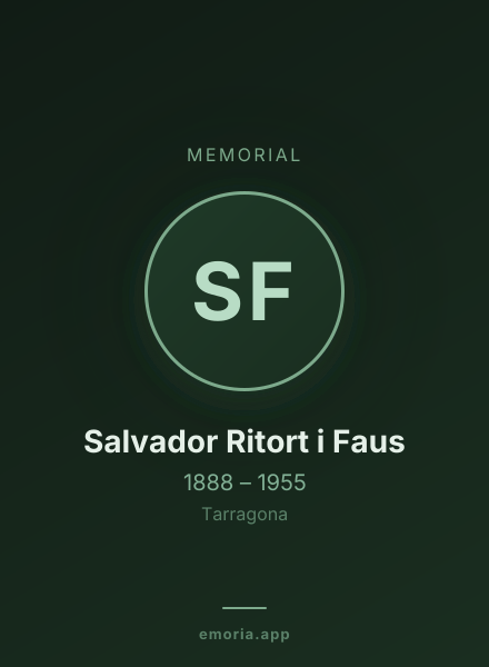 Memorial portrait of Salvador Ritort i Faus