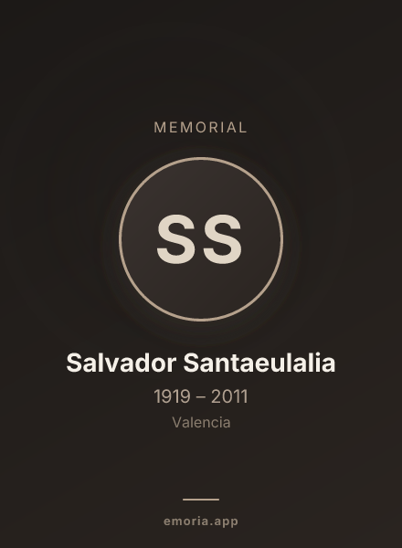 Memorial portrait of Salvador Santaeulalia