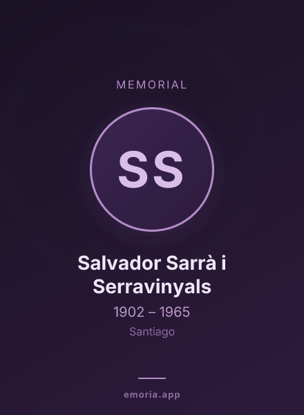 Memorial portrait of Salvador Sarrà i Serravinyals