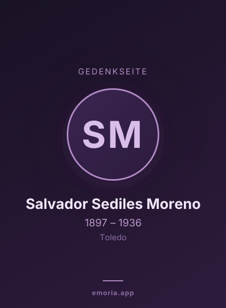 Gedenkportrait von Salvador Sediles Moreno