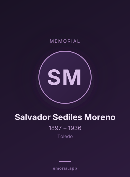 Memorial portrait of Salvador Sediles Moreno