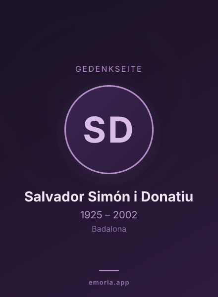 Gedenkportrait von Salvador Simón i Donatiu