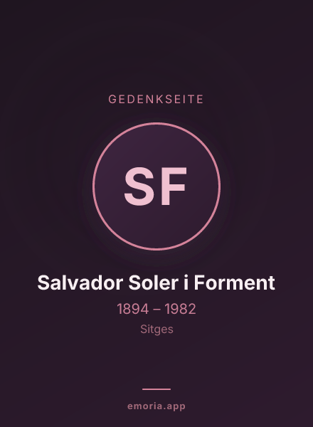 Gedenkportrait von Salvador Soler i Forment