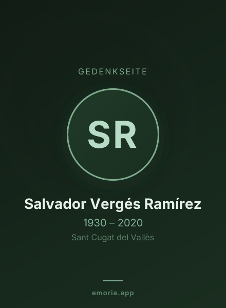 Gedenkportrait von Salvador Vergés Ramírez