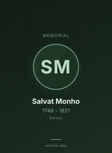 Memorial portrait of Salvat Monho