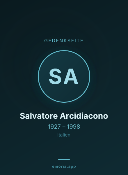 Gedenkportrait von Salvatore Arcidiacono