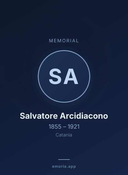 Memorial portrait of Salvatore Arcidiacono