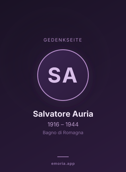 Gedenkportrait von Salvatore Auria
