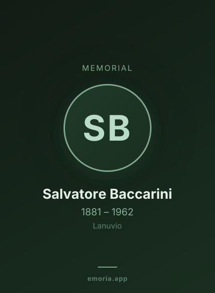 Memorial portrait of Salvatore Baccarini