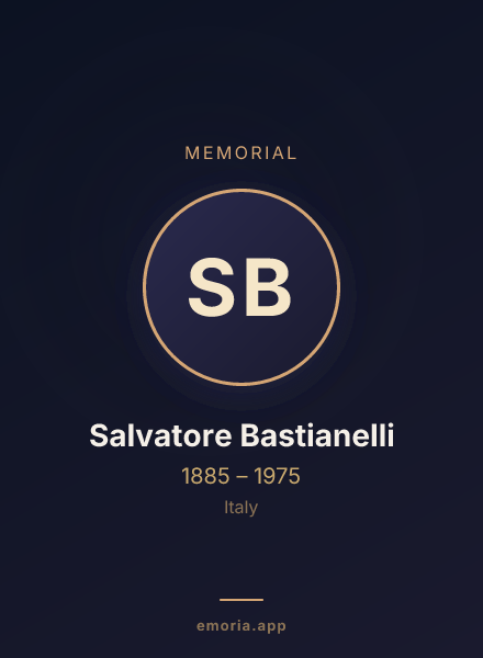 Memorial portrait of Salvatore Bastianelli