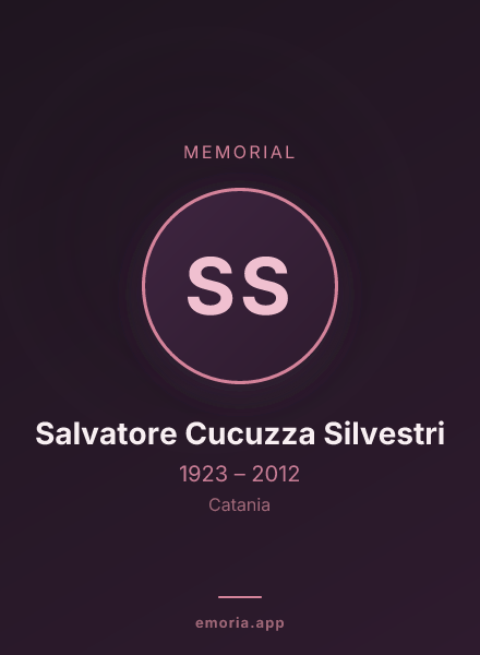 Memorial portrait of Salvatore Cucuzza Silvestri