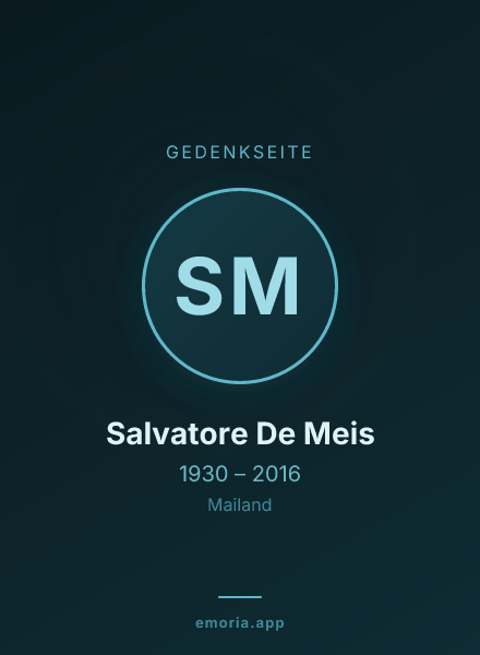 Gedenkportrait von Salvatore De Meis