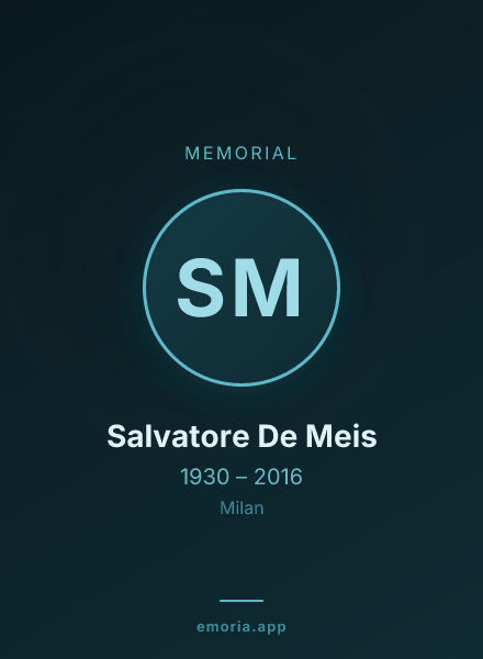 Memorial portrait of Salvatore De Meis