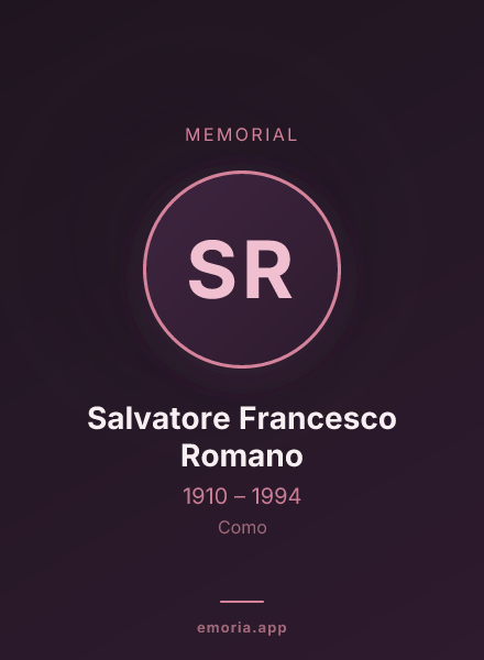 Memorial portrait of Salvatore Francesco Romano