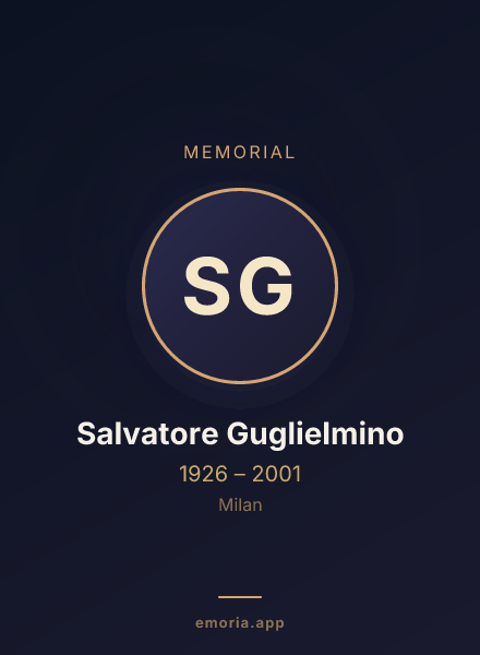 Memorial portrait of Salvatore Guglielmino