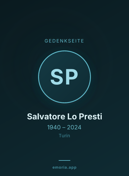 Gedenkportrait von Salvatore Lo Presti