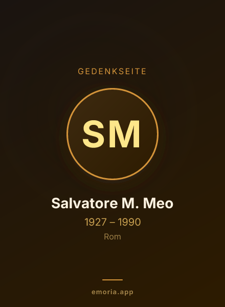 Gedenkportrait von Salvatore M. Meo
