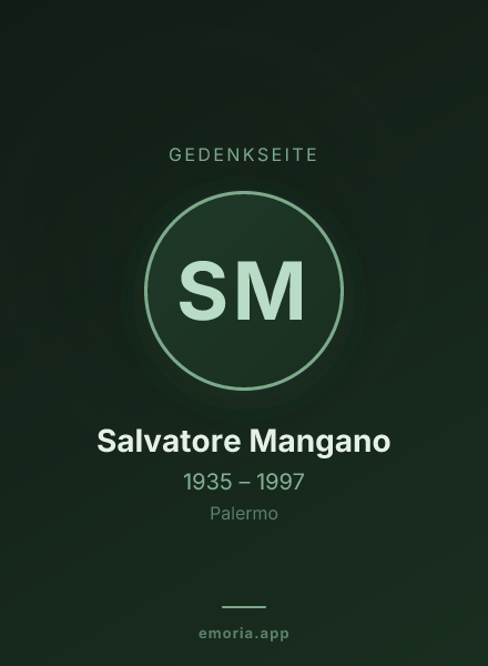 Gedenkportrait von Salvatore Mangano