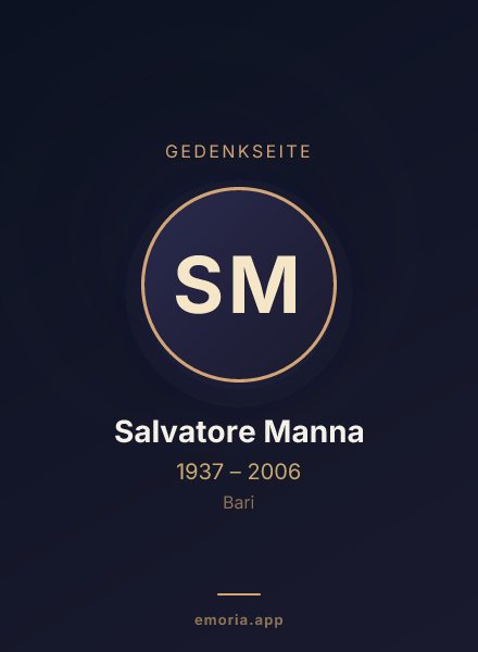 Gedenkportrait von Salvatore Manna